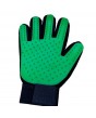 Silikónová drážkovaná rukavice na odstránenie chlpov a nečistôt - zelená ľavá